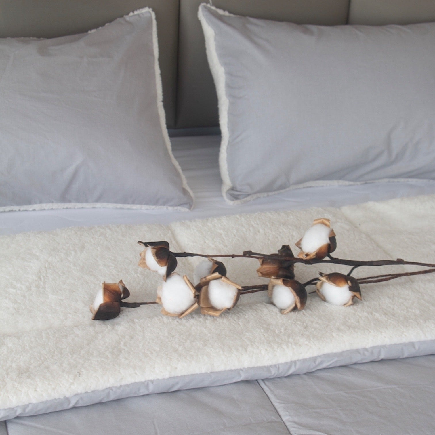 EDREDÓN PLOMO VAPOR DE ALGODÓN PIMA REVERSO SHERPA EDREDÓN PLOMO VAPOR DE ALGODÓN PIMA REVERSO SHERPA