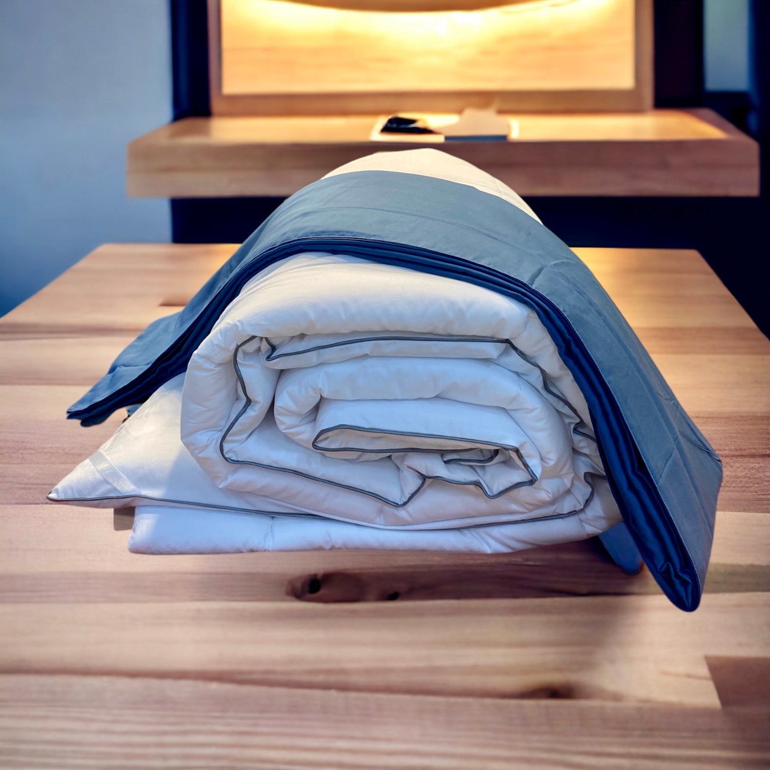 Pack Deluxe 100% Algodón Pima 400 Hilos Azul Acero