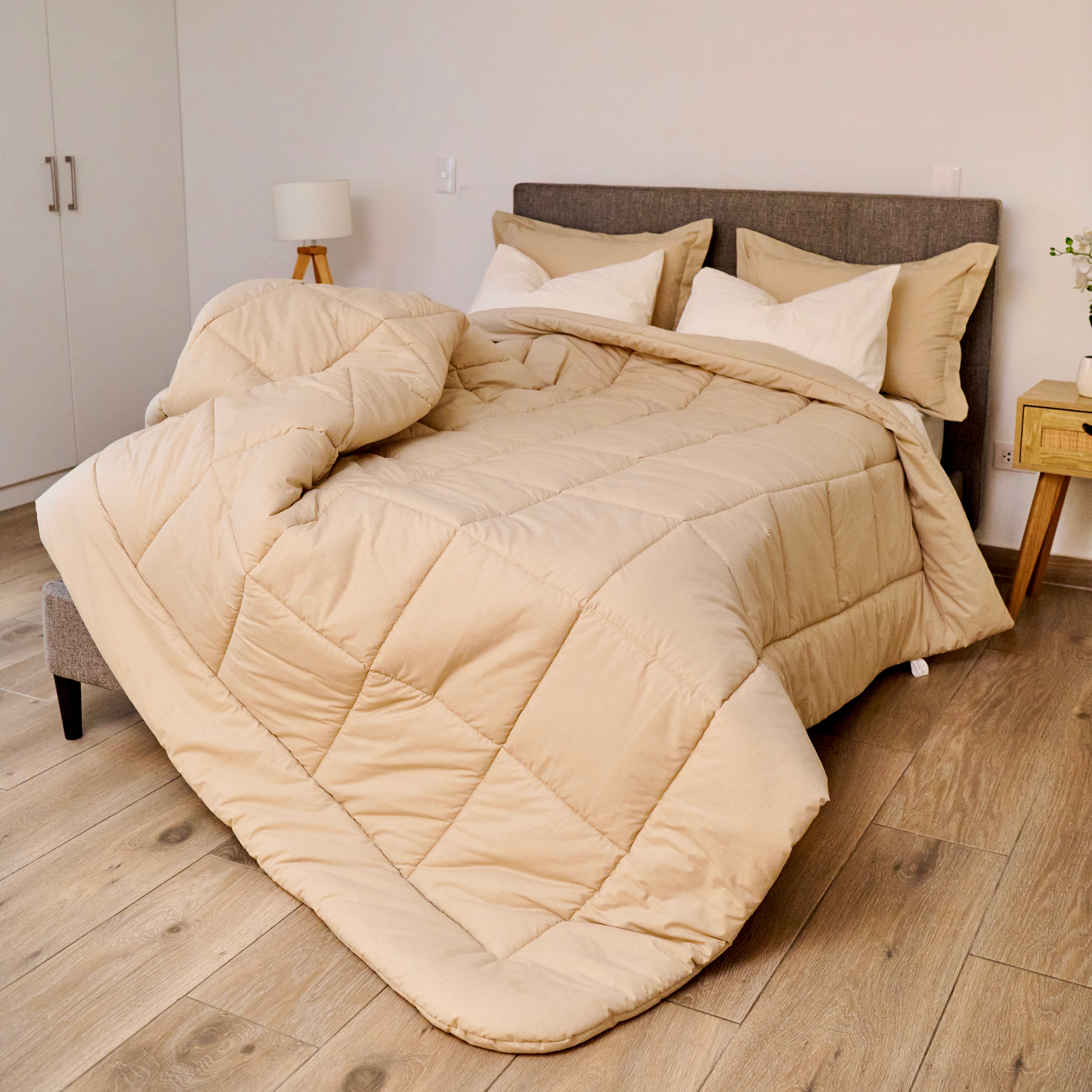 Edredón INFINITY Greige de algodón Pima Edredón INFINITY Greige de algodón Pima