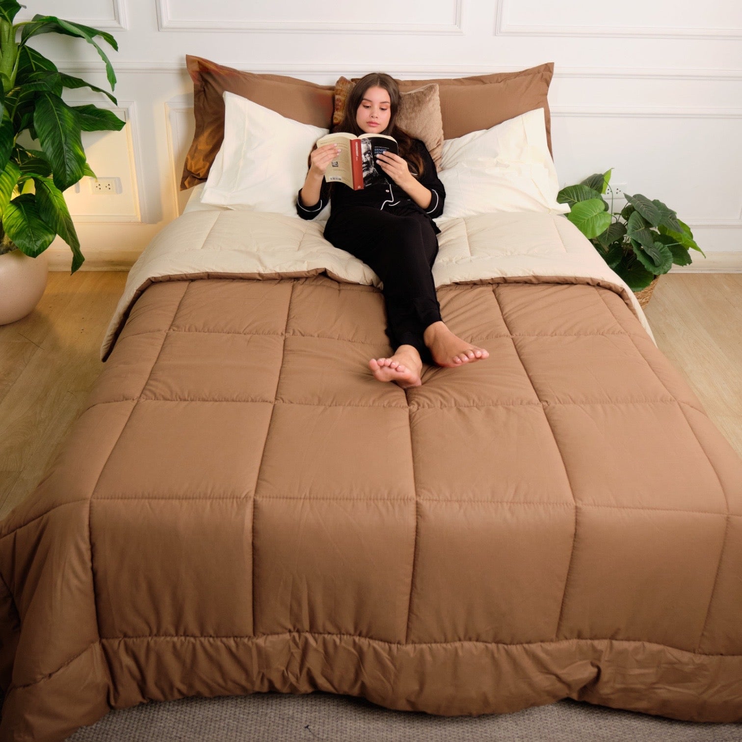 Edredón Reversible INFINITY Capuchino/Beige Edredón Reversible INFINITY Capuchino/Beige