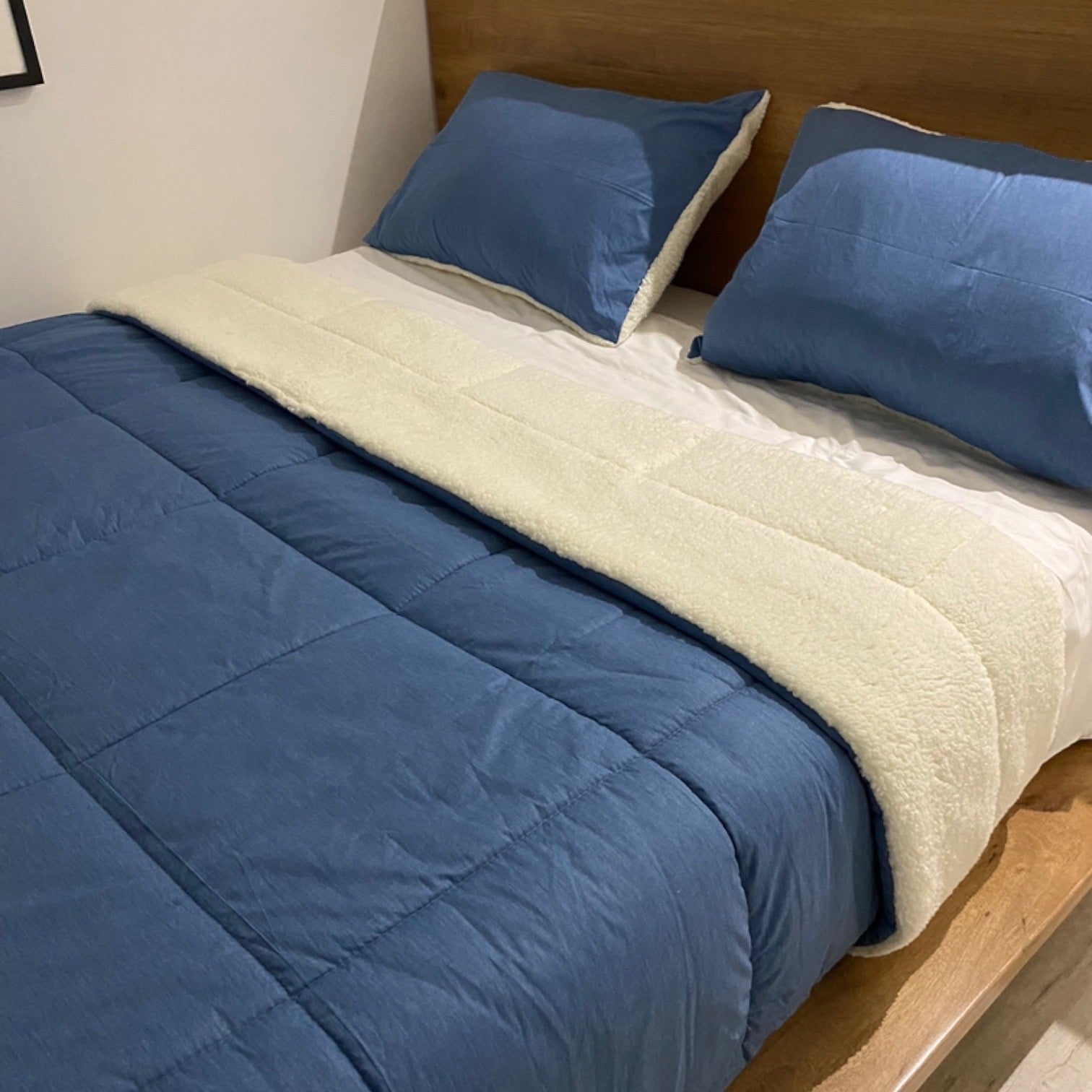 Edredón Simply Denim de Algodón Pima reverso sherpa Edredón Simply Denim de Algodón Pima reverso sherpa