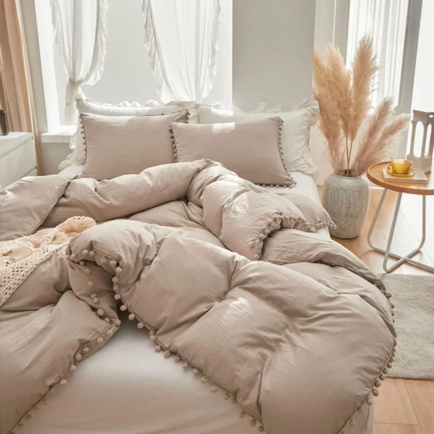 Arma tu Pack Pompones ( Plumón Hipoalergénico + Funda de Plumón pompones ) Arma tu Pack Pompones ( Plumón Hipoalergénico + Funda de Plumón pompones )