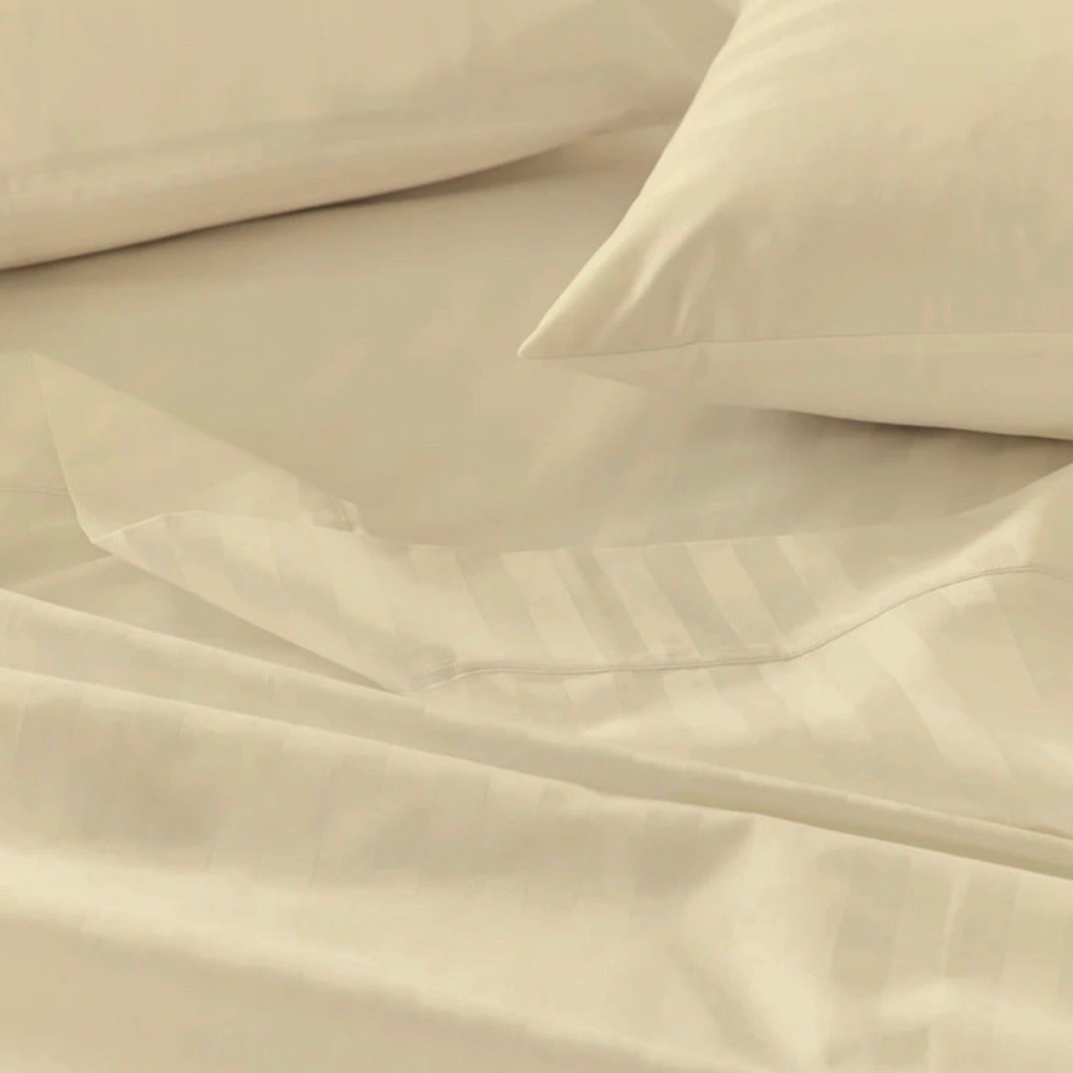 JUEGO DE SÁBANAS HOTELERAS LISTADAS BEIGE 300 HILOS JUEGO DE SÁBANAS HOTELERAS LISTADAS BEIGE 300 HILOS