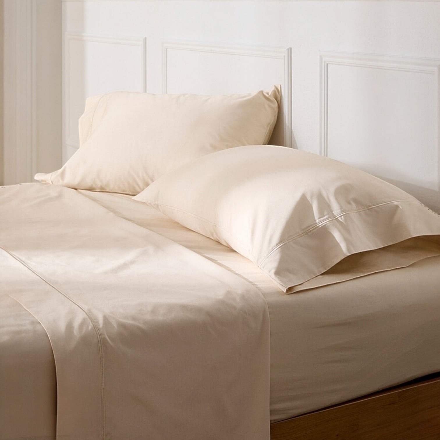 Juego de Sábanas Ivory 300 Hilos Percal 100% Algodón Pima Juego de Sábanas Ivory 300 Hilos Percal 100% Algodón Pima