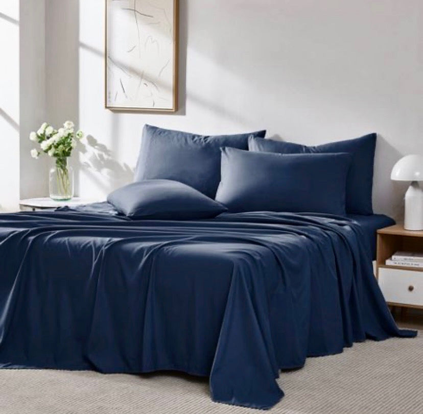 Juego de sábanas en algodón cama 90 cm 3 piezas Chloé Azul - Ropa de cama -  Eminza
