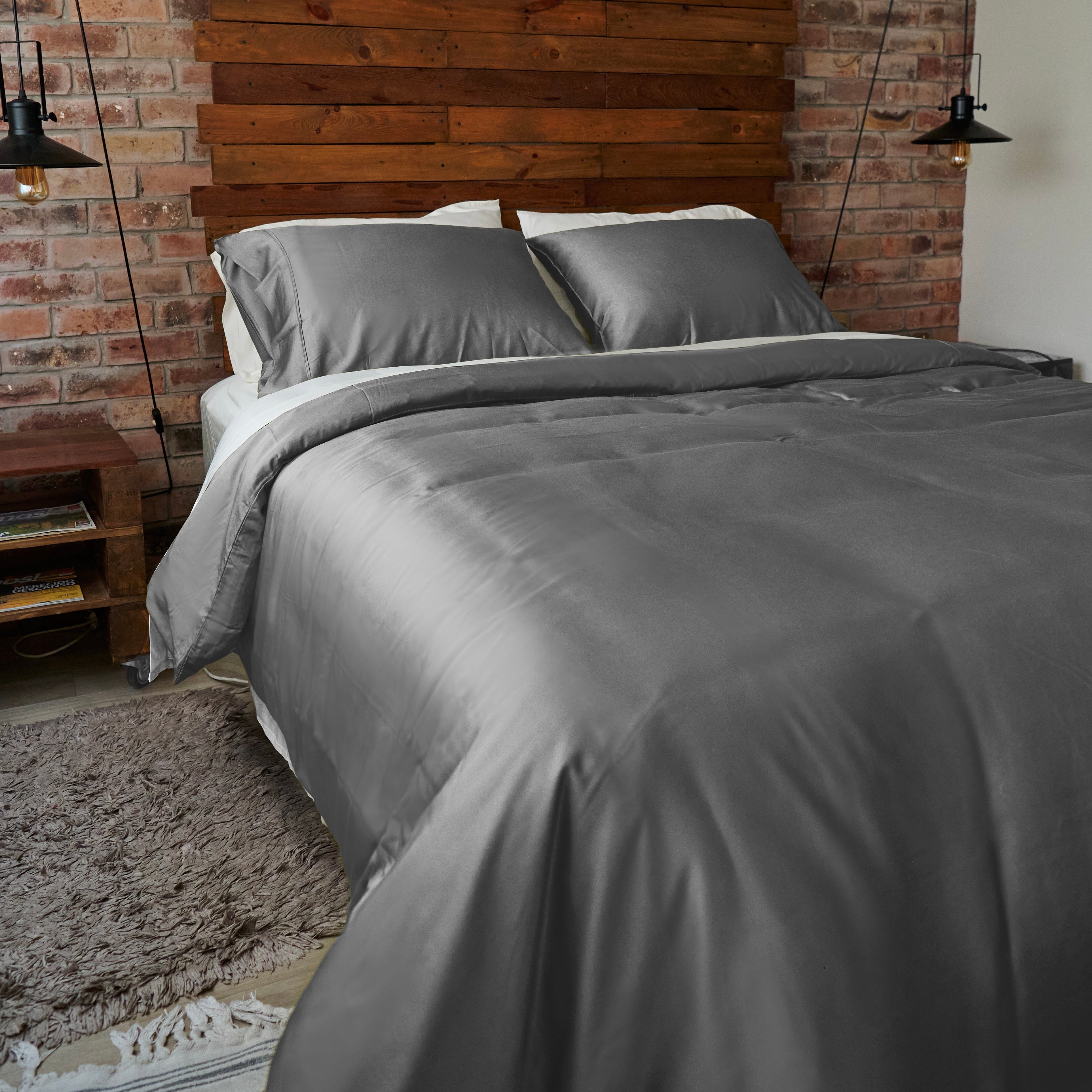 Pack Deluxe Plumón Hipoalergénico + Funda de Plumón Plomo Charcoal Pack Deluxe Plumón Hipoalergénico + Funda de Plumón Plomo Charcoal