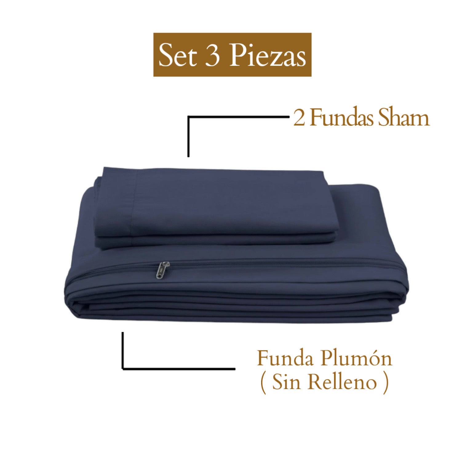 Funda Plumón Clásico Azul Marino Funda Plumón Clásico Azul Marino