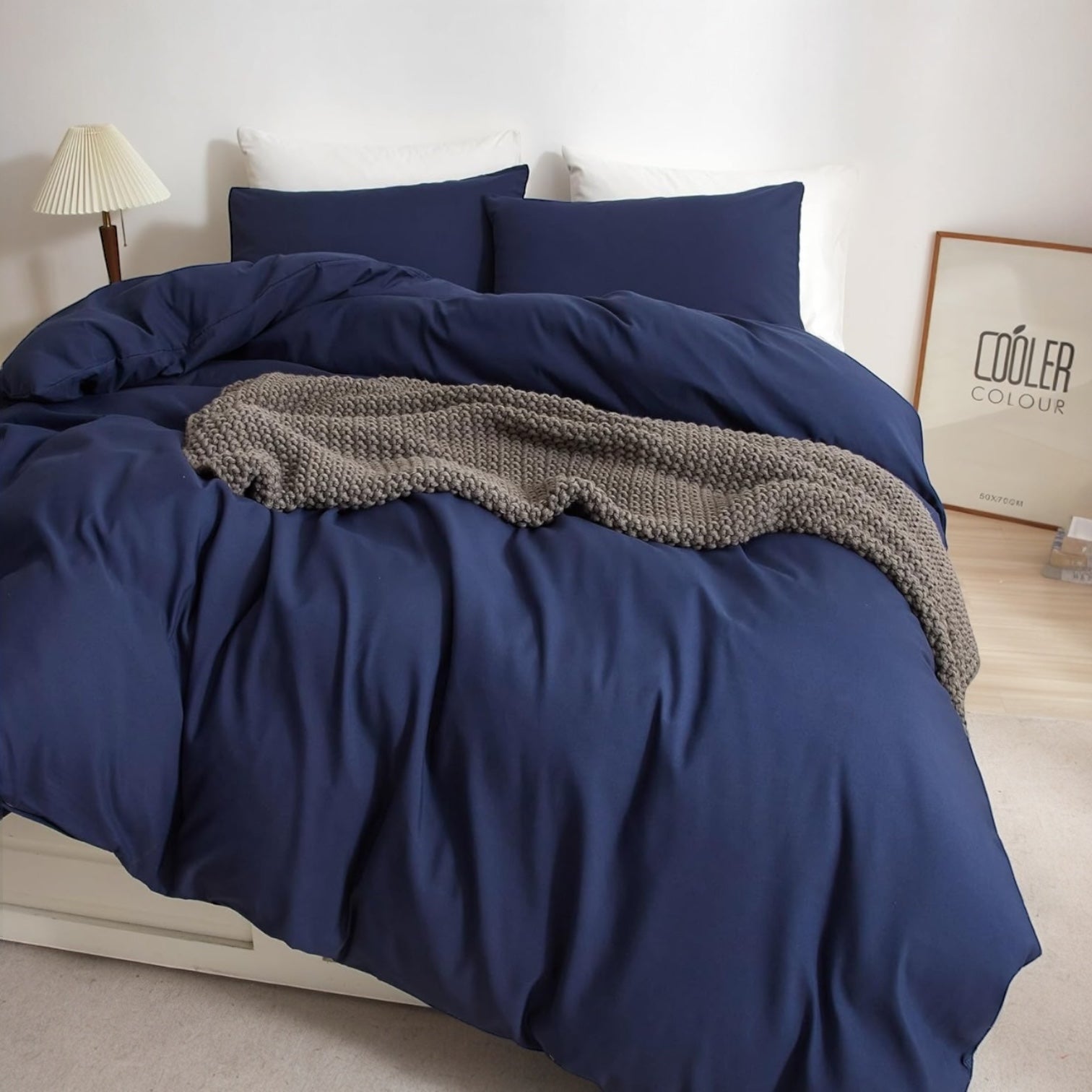 Pack Basic Plumón Hipoalergénico Grueso + Funda de Plumón Azul Marino