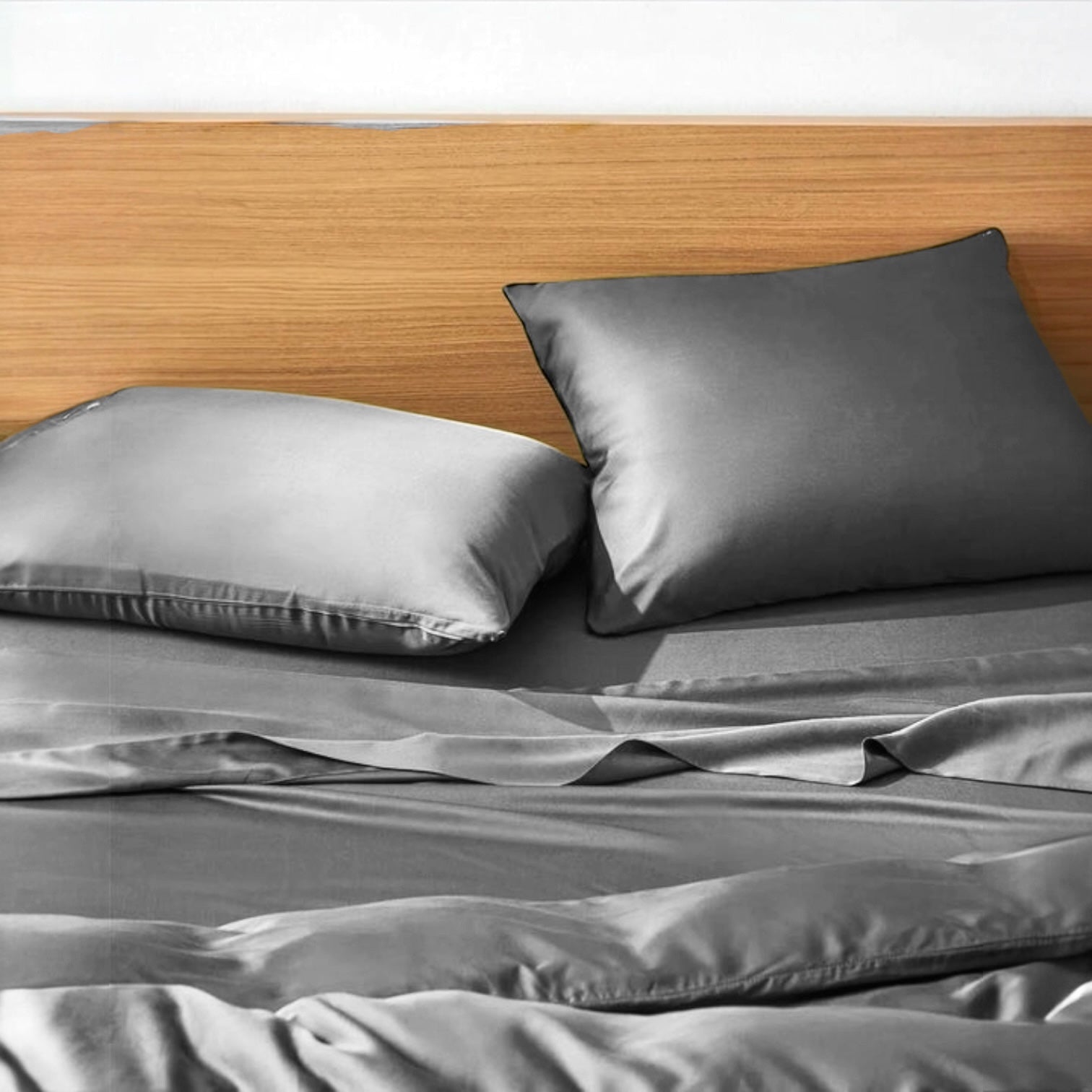 Set Sábanas de Bambú Deluxe Gris Charcoal