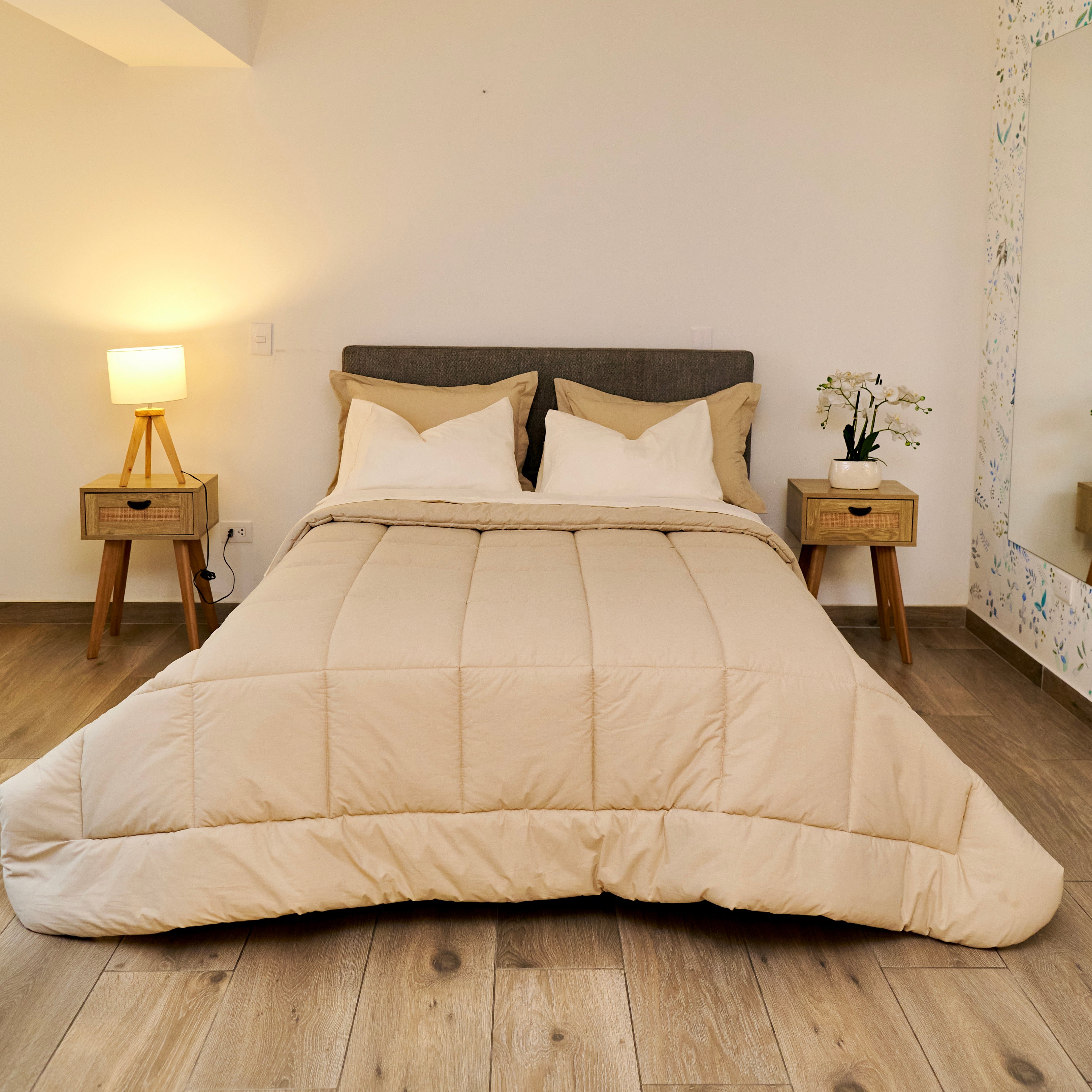 Edredón INFINITY Greige de algodón Pima
