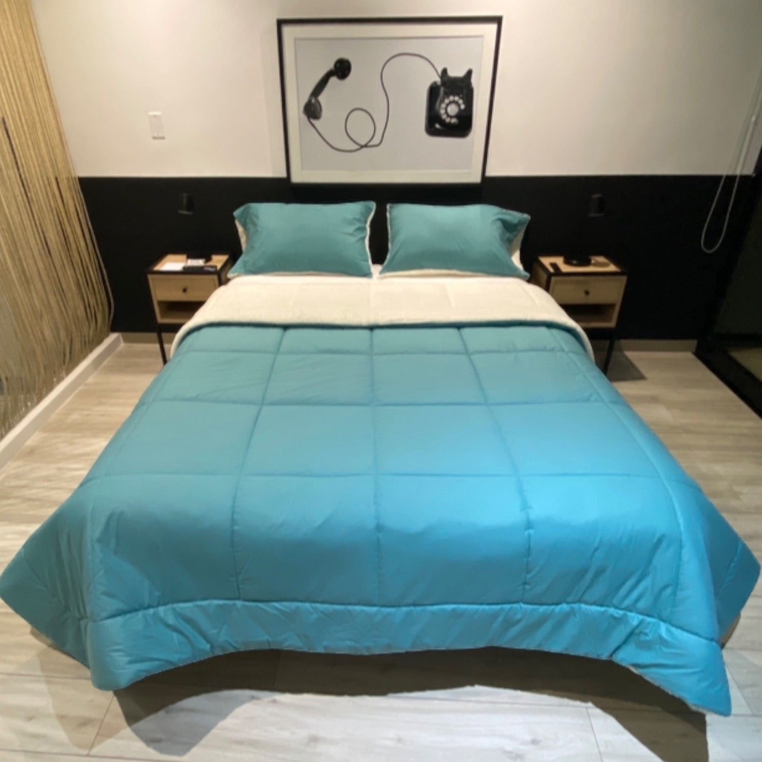 Edredón Jade de Algodón Pima reverso Sherpa Edredón Jade de Algodón Pima reverso Sherpa