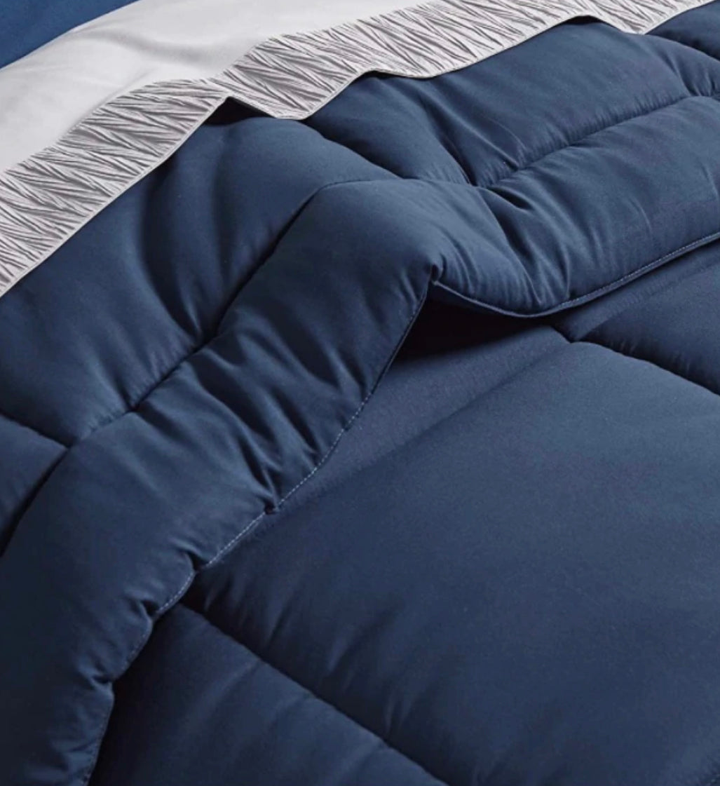 Edredón Infinity Cuadros Azul Marino Edredón Infinity Cuadros Azul Marino