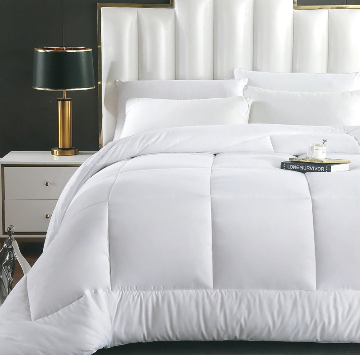 Edredón Infinity Cuadros Blanco Edredón Infinity Cuadros Blanco