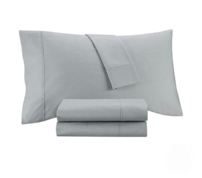 Juego de Sábanas Plomo Vapor de 200 Hilos