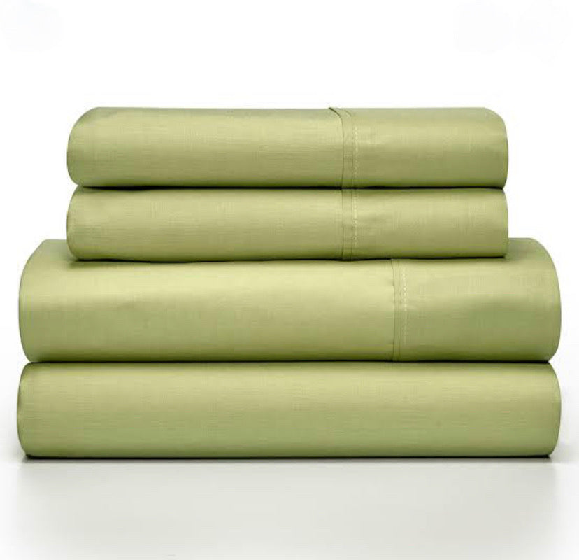 Juego de Sábanas Verde Sidra de 200 Hilos Juego de Sábanas Verde Sidra de 200 Hilos