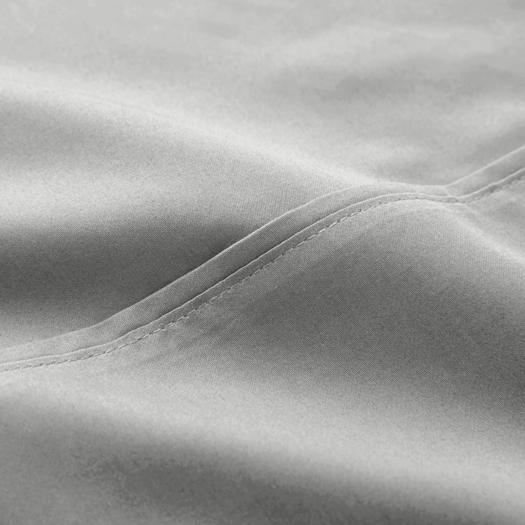 Juego de Sábanas de Algodón Plomo Humo de 400 Hilos Juego de Sábanas de Algodón Plomo Humo de 400 Hilos