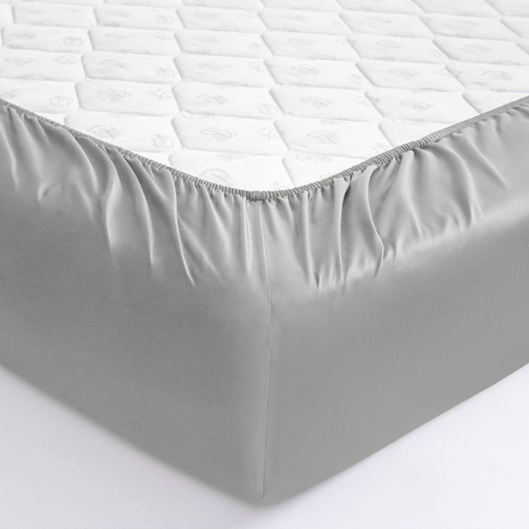 Juego de Sábanas de Algodón Plomo Humo de 400 Hilos Juego de Sábanas de Algodón Plomo Humo de 400 Hilos