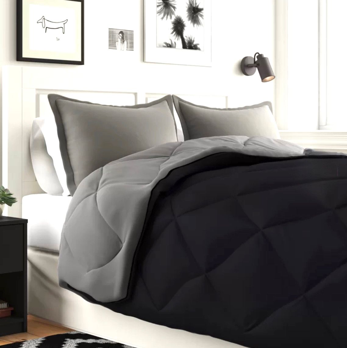 Edredón Infinity Reversible Cocos Negro y Plomo Edredón Infinity Reversible Cocos Negro y Plomo