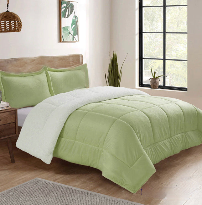 Edredón Verde Sidra con Sherpa Edredón Verde Sidra con Sherpa
