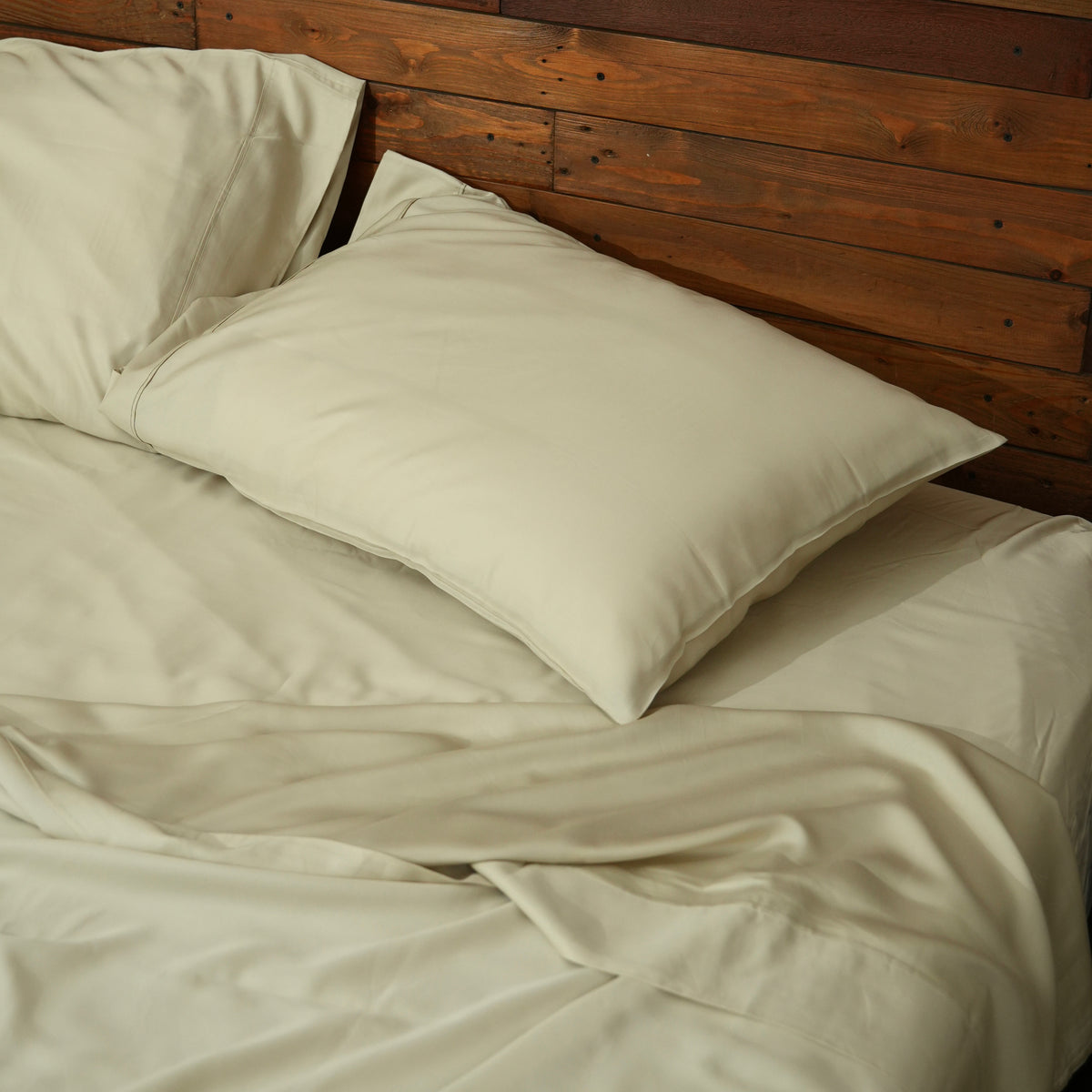 SÁBANAS DE EUCALIPTO 300 HILOS BEIGE