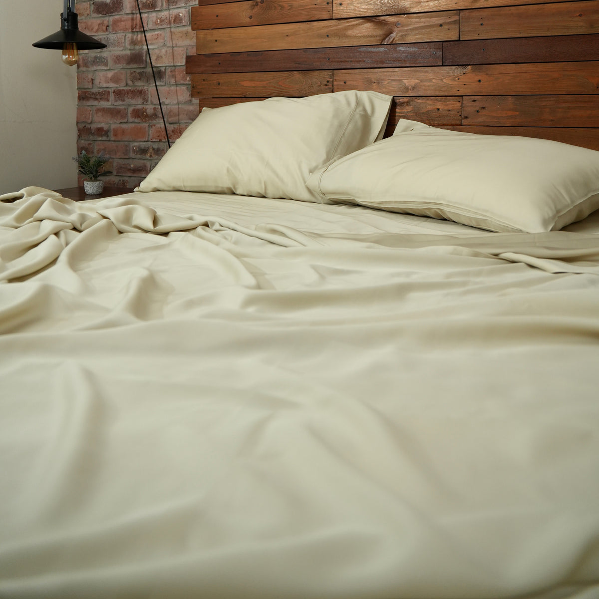 SÁBANAS DE EUCALIPTO 300 HILOS BEIGE