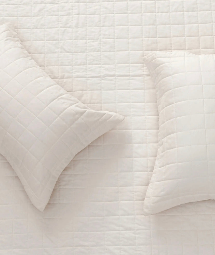 Quilt Cubrecama Ivory de Algodón Pima