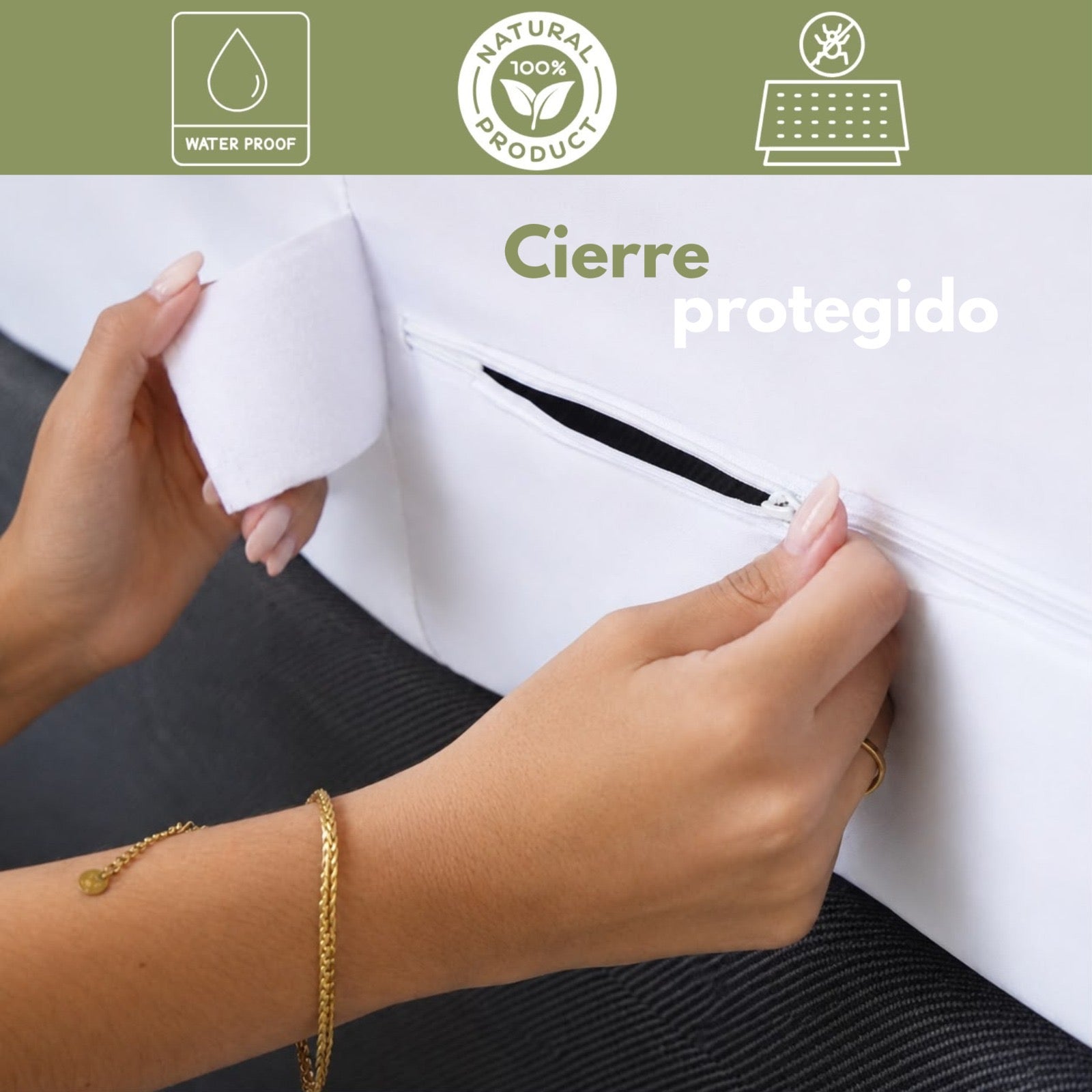 FUNDA IMPERMEABLE DE COLCHÓN DE BAMBÚ