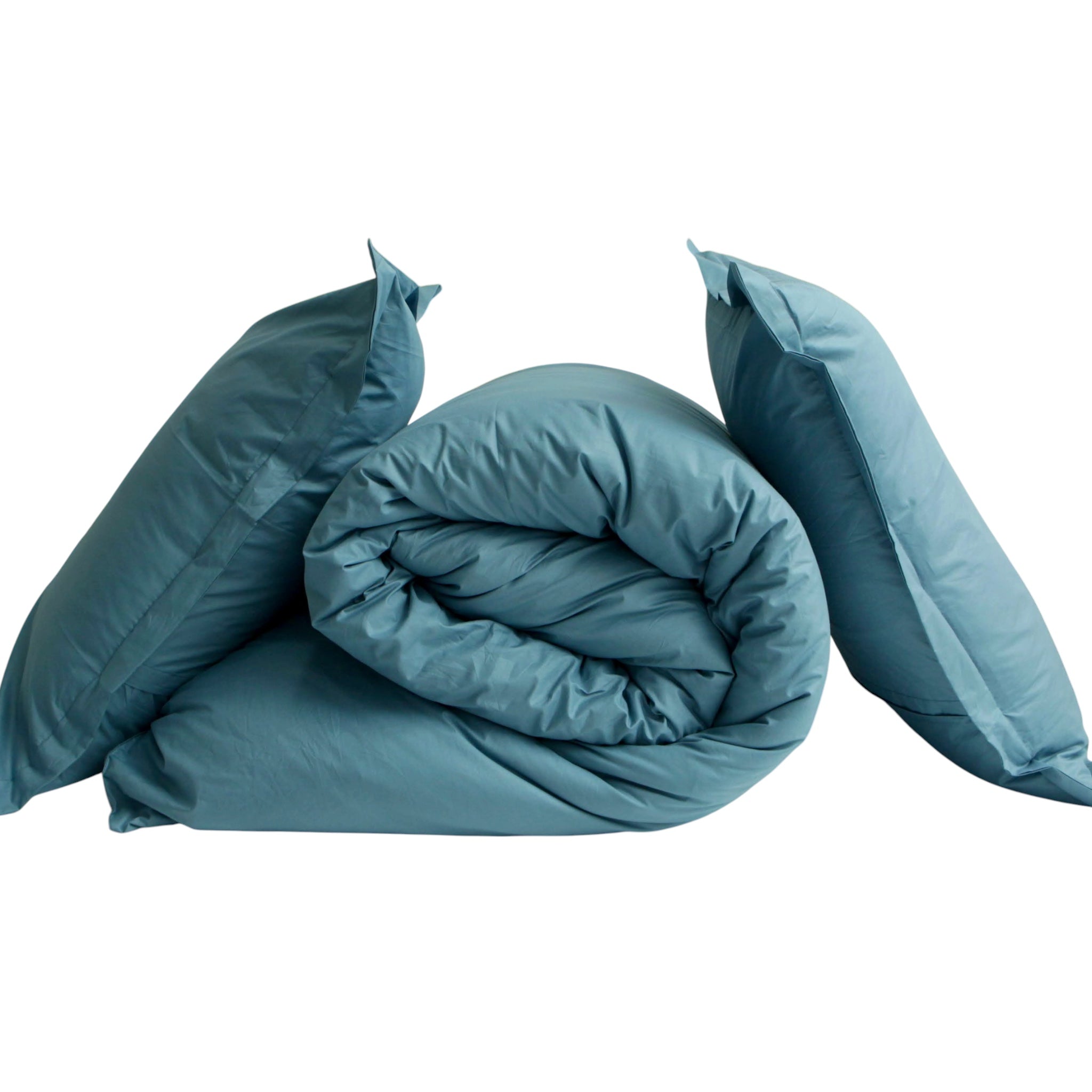 FUNDA DE PLUMÓN PIMA PERCAL AZUL ACERO