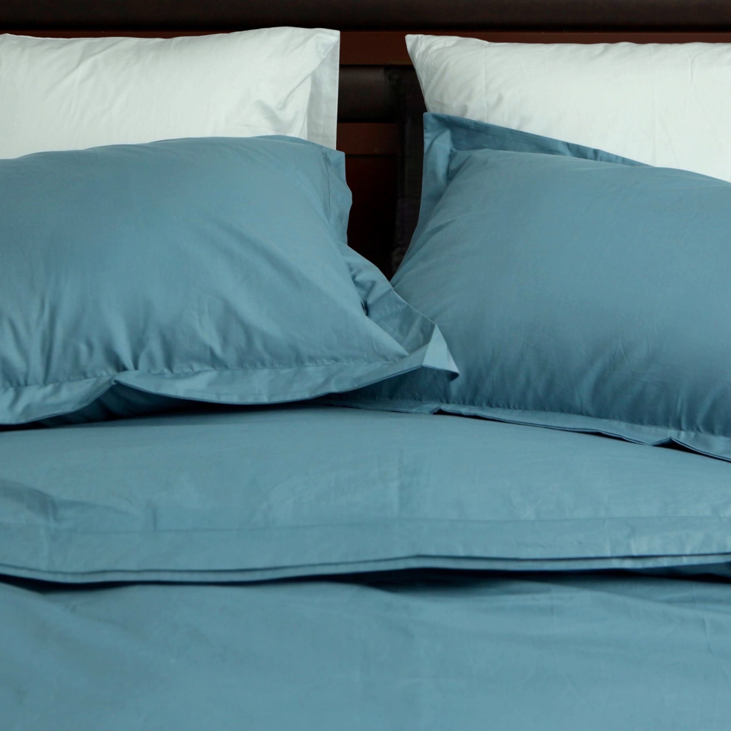 FUNDA DE PLUMÓN PIMA PERCAL AZUL ACERO