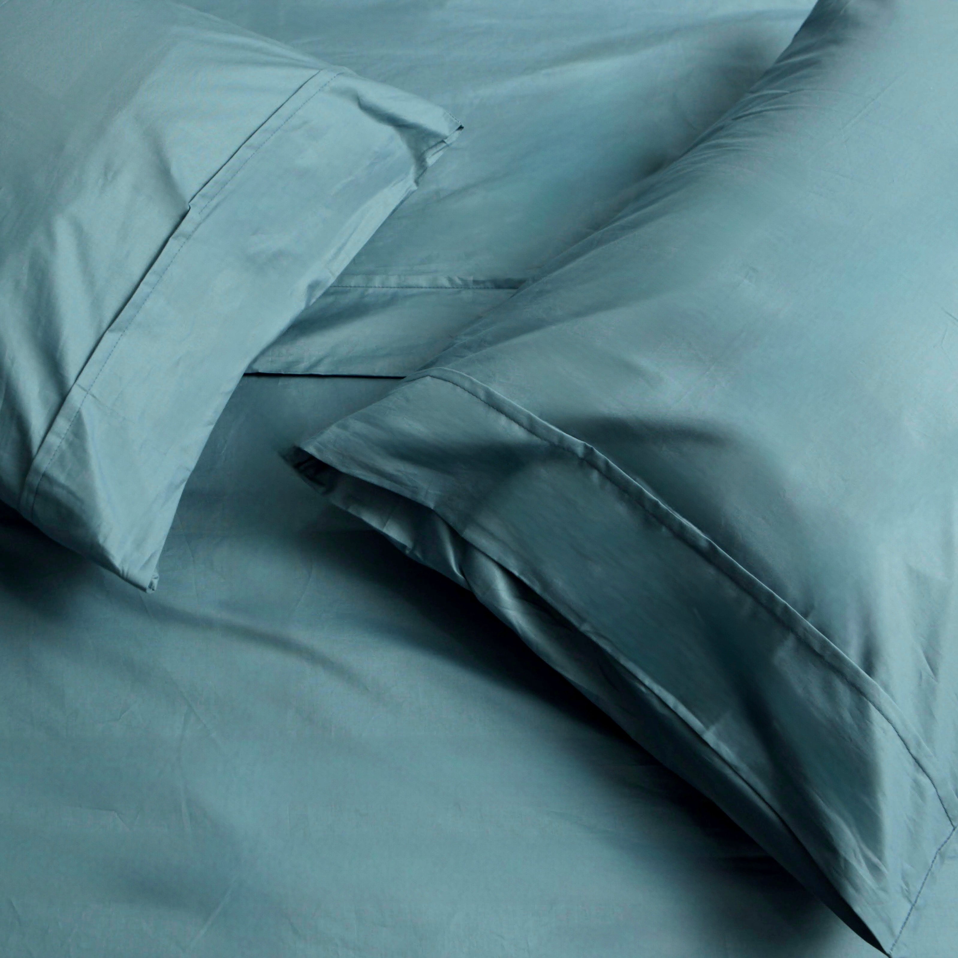 SÁBANA PIMA PERCAL AZUL ACERO 255 HILOS