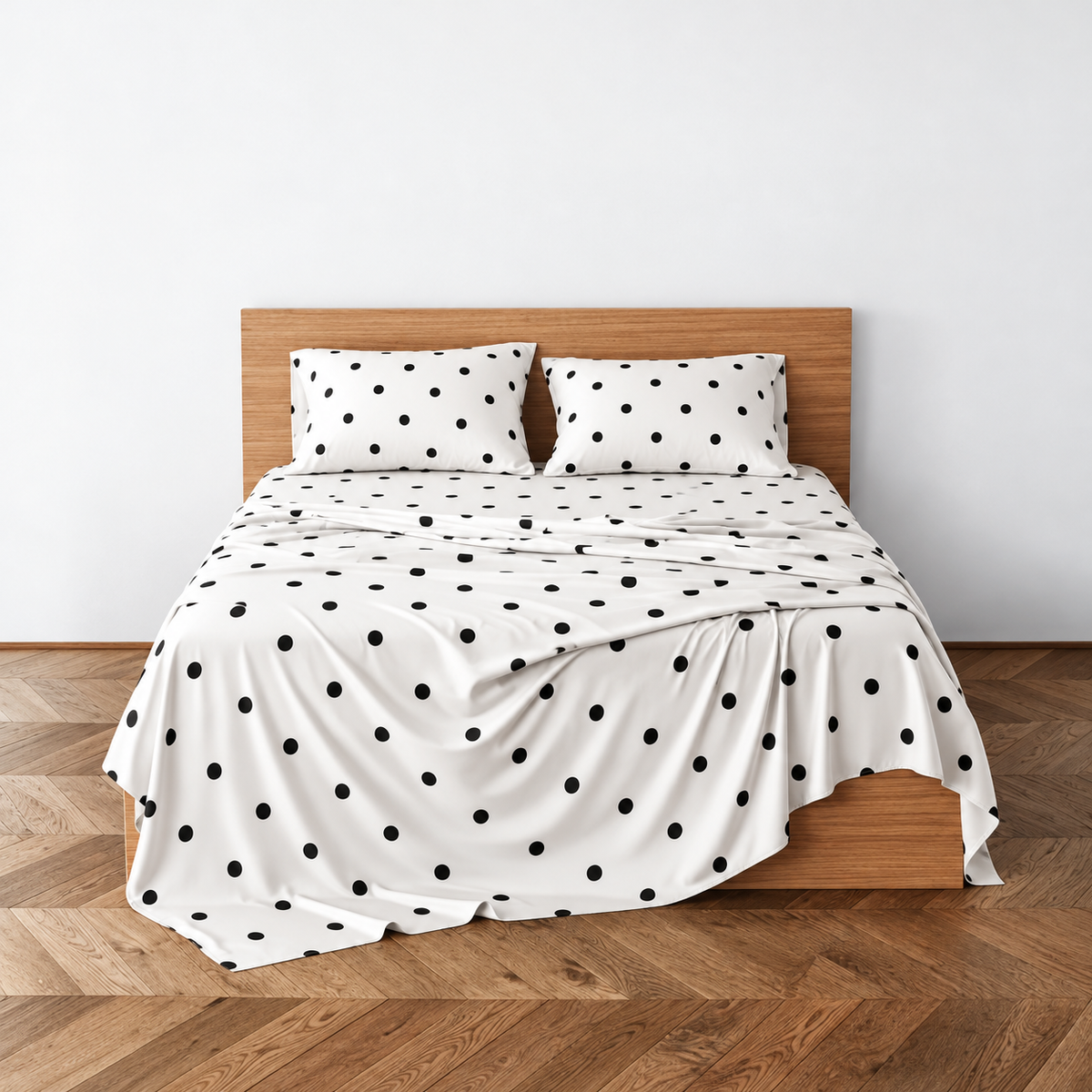 SÁBANAS DE BAMBÚ 300 HILOS POLKA DOT